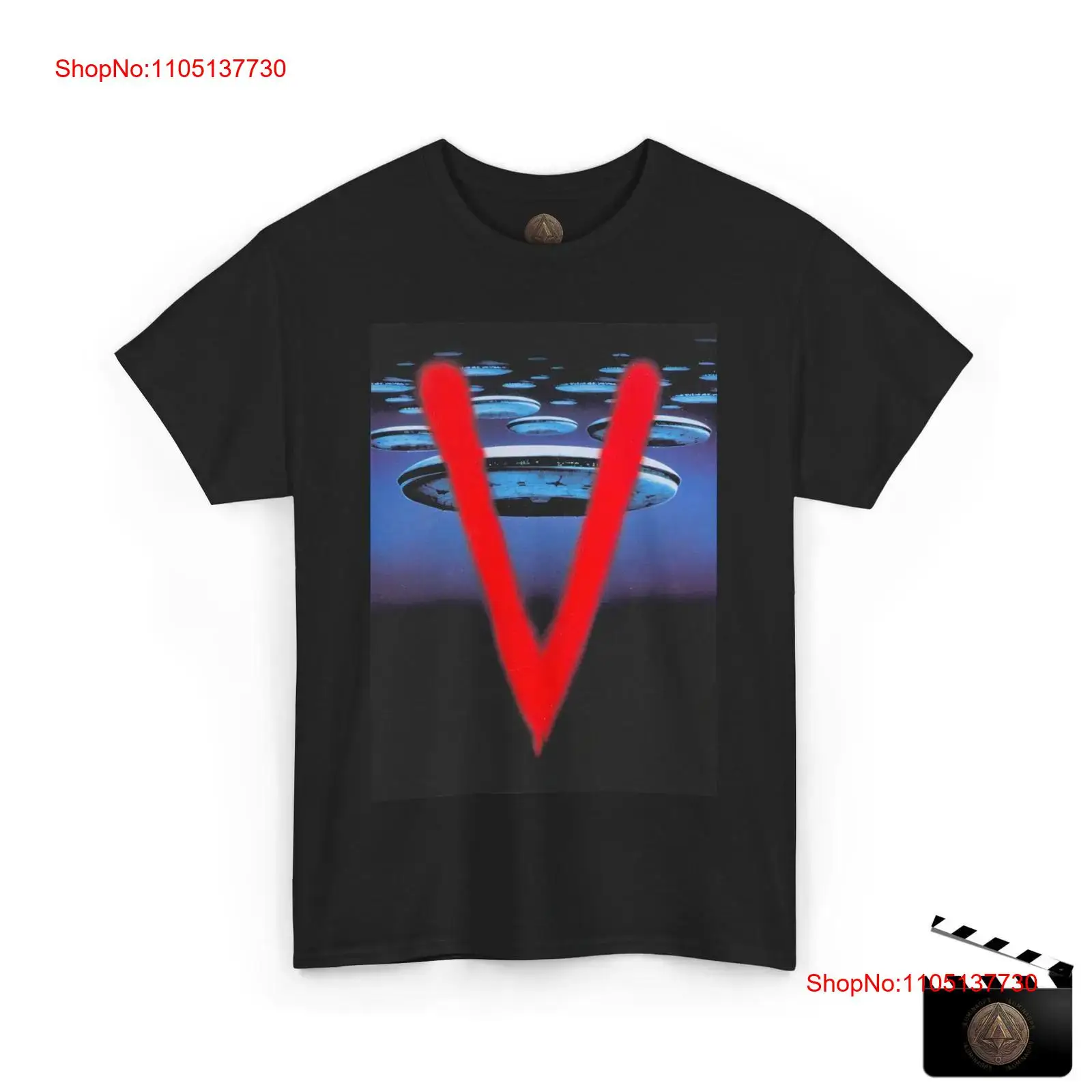 Vintage Collectible Show - 레트로 시청객을 위한 V UFO 티셔츠,