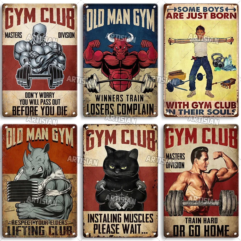 노인 체육관 클럽 영감을 주는 문구 아트 페인팅 벽 장 - Vintage Collectible Signs 리뷰 및 가격
