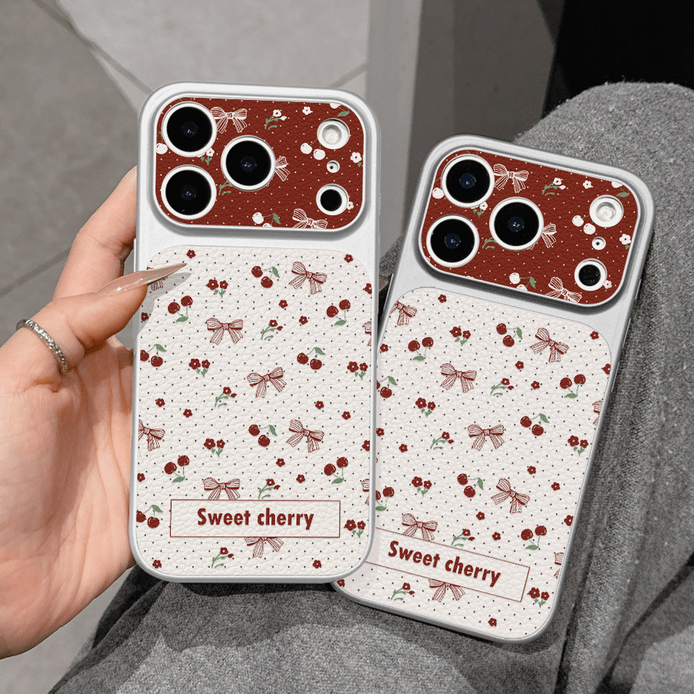 스윗 체리 보우 가죽 폰 케이스 아이폰 12 14 17 - Camera Leather Case 리뷰 및 가격